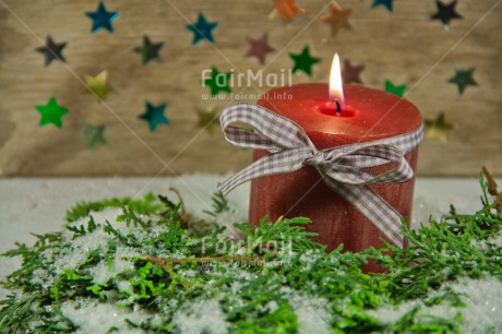 Fair Trade Photo Candle, Christmas, Colour image, Horizontal