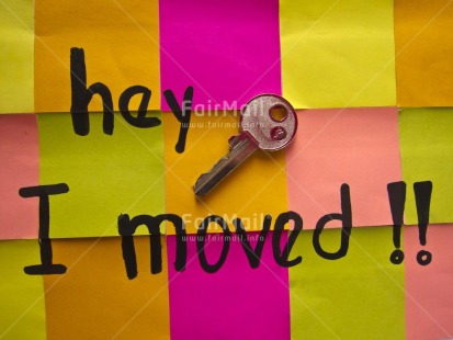 Fair Trade Photo Colour image, Horizontal, Indoor, Key, Letter, Multi-coloured, New home, Peru, South America, Tabletop