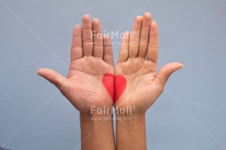 Fair Trade Photo Blue, Body, Colour, Hand, Heart, Horizontal, Love, Object, Red, Thinking of you, Valentines day