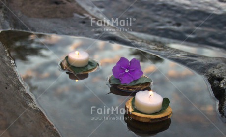Fair Trade Photo Candle, Clouds, Colour image, Condolence-Sympathy, Evening, Horizontal, Outdoor, Peru, Reflection, South America, Water