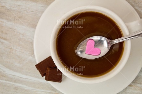 Fair Trade Photo Chocolate, Colour image, Cup, Fathers day, Heart, Horizontal, Love, Mothers day, Peru, South America, Spoon, Thinking of you