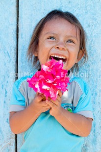 Fair Trade Photo Activity, Blue, Child, Colour image, Emotions, Fathers day, Flower, Girl, Happiness, Happy, Joy, Love, Mothers day, New beginning, New home, People, Peru, Pink, Sister, Smile, Smiling, Sorry, South America, Strength, Tarapoto travel, Thank you, Thinking of you, Vertical