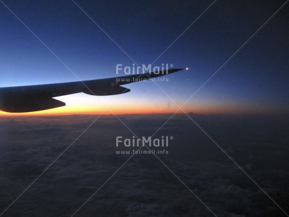 Fair Trade Photo Airplane, Clouds, Colour image, Evening, Horizontal, Nature, Peru, Scenic, Sky, South America, Sunset, Travel