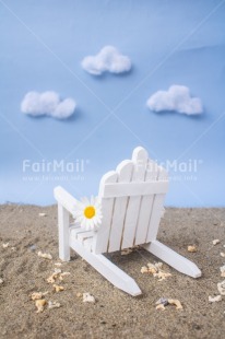 Fair Trade Photo Beach, Bench, Chair, Cloud, Daisy, Flower, Holiday, Love, Nature, New beginning, Object, Place, Relax, Retire, Retirement, Sand, Thinking of you