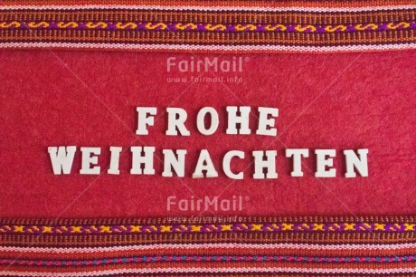 Fair Trade Photo Activity, Adjective, Celebrating, Christmas, Christmas decoration, Colour, German, Horizontal, Letter, Object, Peruvian fabric, Present, Red, Text, White