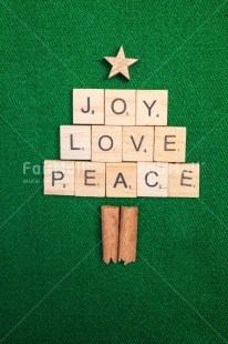 Fair Trade Photo Christmas, Christmas decoration, Christmas tree, Colour, Emotions, Green, Joy, Letter, Love, Object, Peace, Star, Text, Values