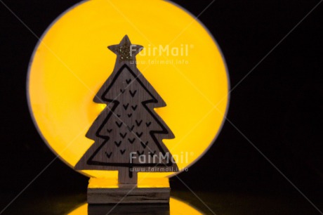 Fair Trade Photo Black, Christmas, Colour image, Horizontal, Lamp, Light, Night, Peru, South America, Star, Tree, Yellow