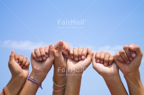 Fair Trade Photo Colour image, Day, Friendship, Group, Hands, Horizontal, People, Peru, South America, Success, Team, Together, Youth