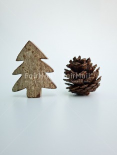 Fair Trade Photo Christmas, Closeup, Colour image, Peru, Pine, South America, Studio, Tree, Vertical, White, Wood