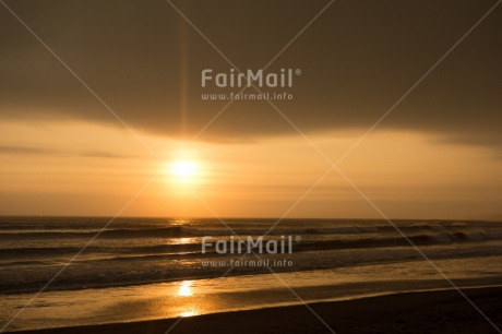 Fair Trade Photo Beach, Colour image, Condolence-Sympathy, Evening, Horizontal, Outdoor, Peru, Scenic, Sea, South America, Sunset, Travel