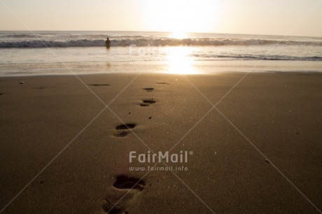 Fair Trade Photo Beach, Colour image, Emotions, Footstep, Horizontal, Loneliness, One person, Peru, Sea, Silhouette, South America, Travel, Wellness
