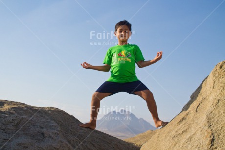 Fair Trade Photo 5 -10 years, Colour image, Horizontal, Meditation, One boy, One person, Outdoor, People, Peru, South America, Yoga