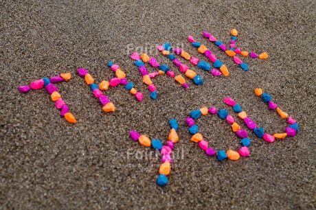 Fair Trade Photo Beach, Colour image, Horizontal, Letter, Peru, South America, Stone, Thank you