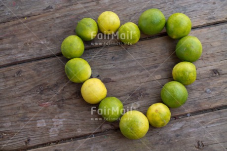 Fair Trade Photo Colour image, Food and alimentation, Fruits, Heart, Horizontal, Lemon, Love, Peru, South America, Valentines day, Wood