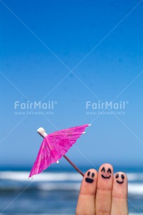 Fair Trade Photo Activity, Colour image, Friendship, Funny, Holiday, Horizontal, Peru, Relax, Relaxing, Sea, Smile, South America, Summer, Together, Umbrella