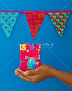 Fair Trade Photo Activity, Birthday, Colour image, Flag, Gift, Giving, Hand, Invitation, Party, Peru, South America, Vertical
