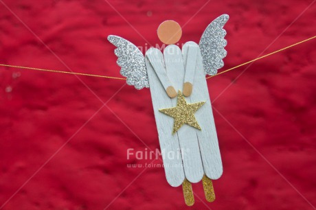 Fair Trade Photo Angel, Christmas, Colour image, Gold, Horizontal, Peru, Red, Silver, South America, Star