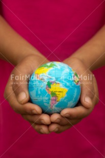 Fair Trade Photo Christmas, Climate, Colour image, Environment, Globe, Hand, Peru, South America, Sustainability, Vertical, World