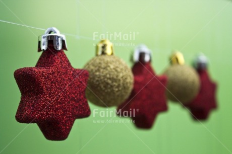 Fair Trade Photo Christmas, Christmas ball, Colour image, Focus on foreground, Gold, Green, Horizontal, Indoor, Peru, Red, South America, Star, Tabletop
