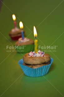 Fair Trade Photo Birthday, Blue, Cake, Candle, Colour image, Congratulations, Flame, Green, Indoor, Party, Peru, South America, Studio, Vertical