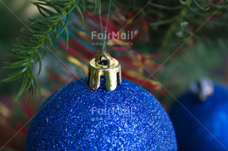 Fair Trade Photo Blue, Christmas, Christmas ball, Closeup, Colour image, Decoration, Horizontal, Peru, South America