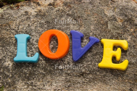 Fair Trade Photo Closeup, Colour image, Colourful, Horizontal, Letter, Love, Peru, South America, Stone