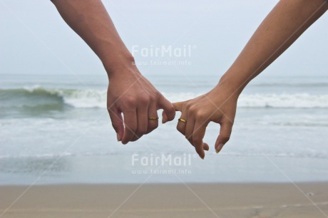 Fair Trade Photo Beach, Colour image, Hand, Horizontal, Love, Marriage, Peru, Sea, South America, Together, Wedding