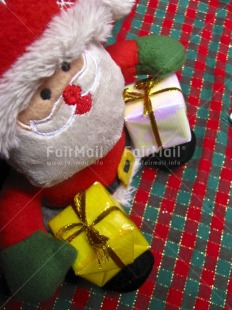 Fair Trade Photo Christmas, Colour image, Gift, Green, Indoor, Peru, Red, Santaclaus, South America, Studio, Vertical