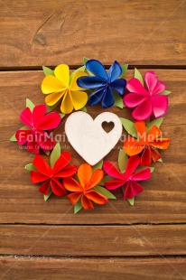 Fair Trade Photo Alphabet, Colour image, Colourful, Flower, Heart, Letter, Origami, Peru, South America, Text, Thinking of you, Vertical, White