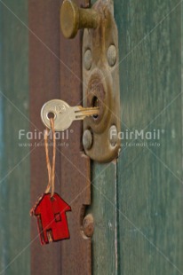 Fair Trade Photo Colour image, Door, Home, Key, Moving, Peru, Red, South America, Vertical, Welcome home
