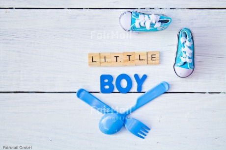Fair Trade Photo Birth, Blue, Boy, Colour image, Horizontal, Letter, New baby, People, Peru, Shoe, South America, Text, White