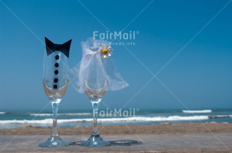 Fair Trade Photo Beach, Bride, Colour image, Groom, Horizontal, Marriage, Peru, Sea, South America, Wedding