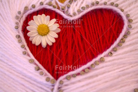 Fair Trade Photo Baby, Birth, Colour image, Crafts, Daisy, Flower, Heart, Horizontal, New baby, People, Peru, Red, South America, White, Wool