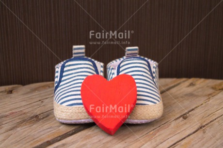 Fair Trade Photo Baby, Birth, Colour image, Heart, Horizontal, Love, New baby, People, Peru, Red, Shoe, South America