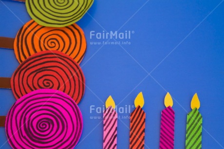 Fair Trade Photo Activity, Birthday, Blue, Candle, Celebrating, Colour image, Colourful, Flame, Horizontal, Indoor, Lollipop, Multi-coloured, Peru, South America