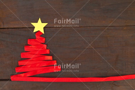 Fair Trade Photo Christmas, Colour image, Horizontal, Indoor, Peru, Red, Ribbon, Seasons, South America, Star, Tree, Winter, Wood, Yellow