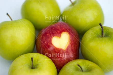 Fair Trade Photo Apple, Business, Colour image, Different, Fathers day, Food and alimentation, Fruits, Green, Health, Heart, Indoor, Love, Marriage, Mothers day, Office, Peru, Red, South America, Studio, Valentines day, Wedding