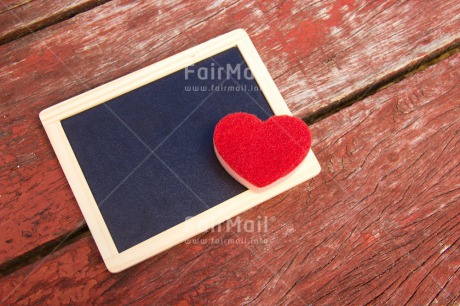 Fair Trade Photo Blackboard, Colour image, Fathers day, Heart, Horizontal, Love, Message, Mothers day, Outdoor, Peru, Red, South America, Table, Valentines day, Wood