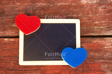 Fair Trade Photo Blackboard, Blue, Colour image, Fathers day, Heart, Horizontal, Love, Marriage, Message, Mothers day, Outdoor, Peru, Red, South America, Table, Valentines day, Wedding, Wood