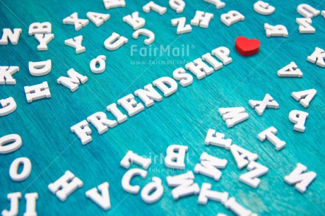 Fair Trade Photo Blue, Colour image, Friendship, Heart, Horizontal, Letters, Love, Peru, Red, South America, Text, Wood