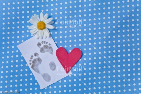 Fair Trade Photo Birth, Blue, Boy, Colour image, Daisy, Flower, Footstep, Heart, Horizontal, New baby, People, Peru, Red, South America
