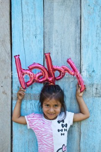 Fair Trade Photo Birth, Blue, Child, Colour image, New baby, People, Peru, Pink, South America, Tarapoto travel, Vertical