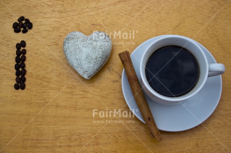 Fair Trade Photo Cinnamon, Closeup, Coffee, Colour image, Cup, Food and alimentation, Heart, Love, Peru, South America