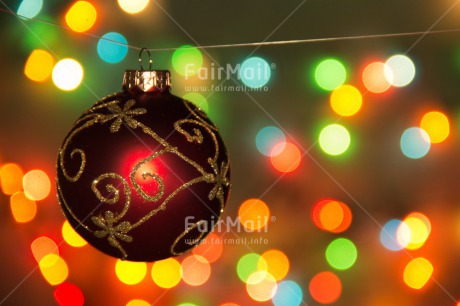 Fair Trade Photo Christmas, Christmas ball, Closeup, Colour image, Gold, Horizontal, Indoor, Light, Peru, Red, South America