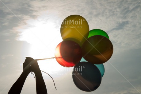 Fair Trade Photo Balloon, Birthday, Colour image, Horizontal, Outdoor, Party, Peru, South America, Summer, Sunset