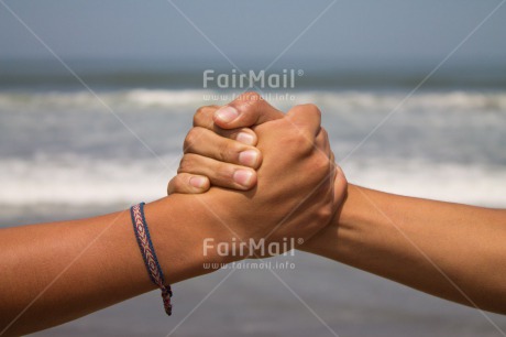 Fair Trade Photo Activity, Beach, Brother, Colour image, Day, Friendship, Hands, Holding, Holding hands, Horizontal, Ocean, Outdoor, People, Peru, Sea, South America, Success, Team, Together