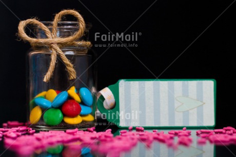 Fair Trade Photo Birthday, Colour image, Colourful, Glass, Horizontal, Indoor, Message, Multi-coloured, Peru, South America, Sweets, Thank you