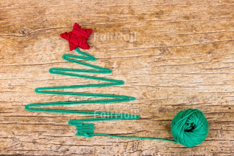 Fair Trade Photo Christmas, Colour image, Green, Peru, Red, Seasons, South America, Star, Tree, Winter, Wood, Wool