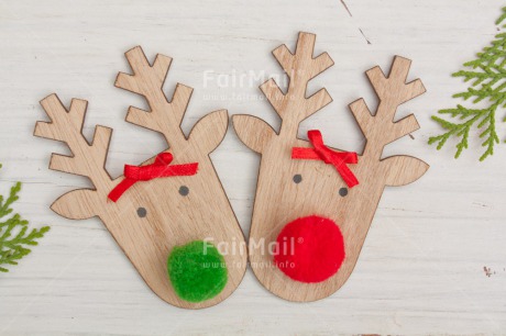 Fair Trade Photo Animals, Christmas, Christmas decoration, Colour, Colour image, Deer, Green, Horizontal, Object, Place, Red, South America, White