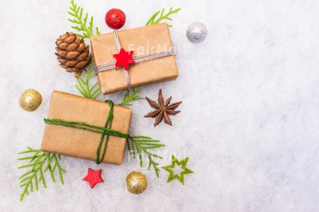 Fair Trade Photo Christmas, Christmas decoration, Object, Pine cone, Present, Snow